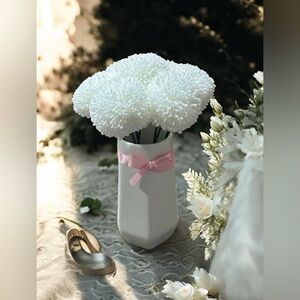 6pcs Elegant White Artificial Hydrangea Flower/Gift/Decor/Wedding Bouquet
